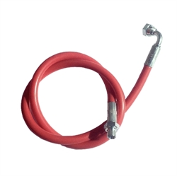 Immagine di tubo silicone 180°C standard rosso con attacchi 1/4 MF - 2 ml